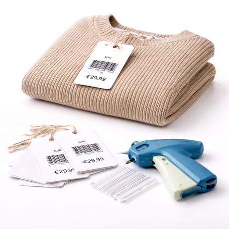 Etikettieren und Sortimentieren von Verkaufsware