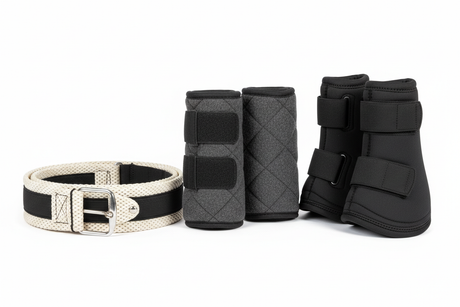 bitte auch die hufglocken und den sattelgurt aus textilem material